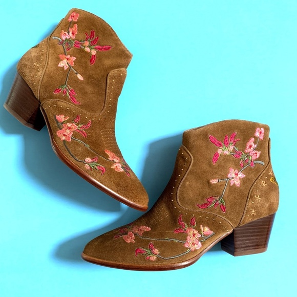 Ash Shoes - Ash | Heidi Embroidered Western Ankle Booties